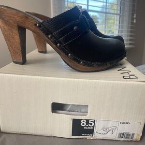 Banana Republic Black Studded Leather Mules